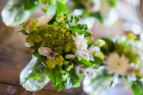 Green & White Wedding Flowers