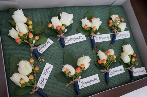 Boutonnieres with Tags