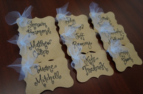 Hand-lettered Place Cards