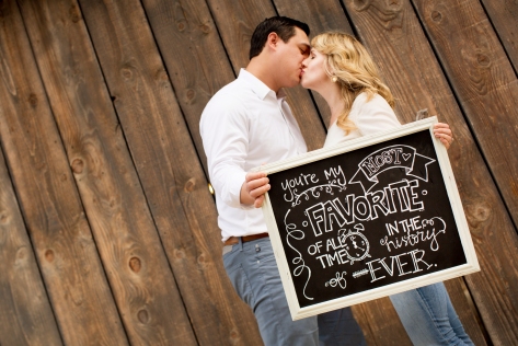 Chalkboard Engagement Pictures